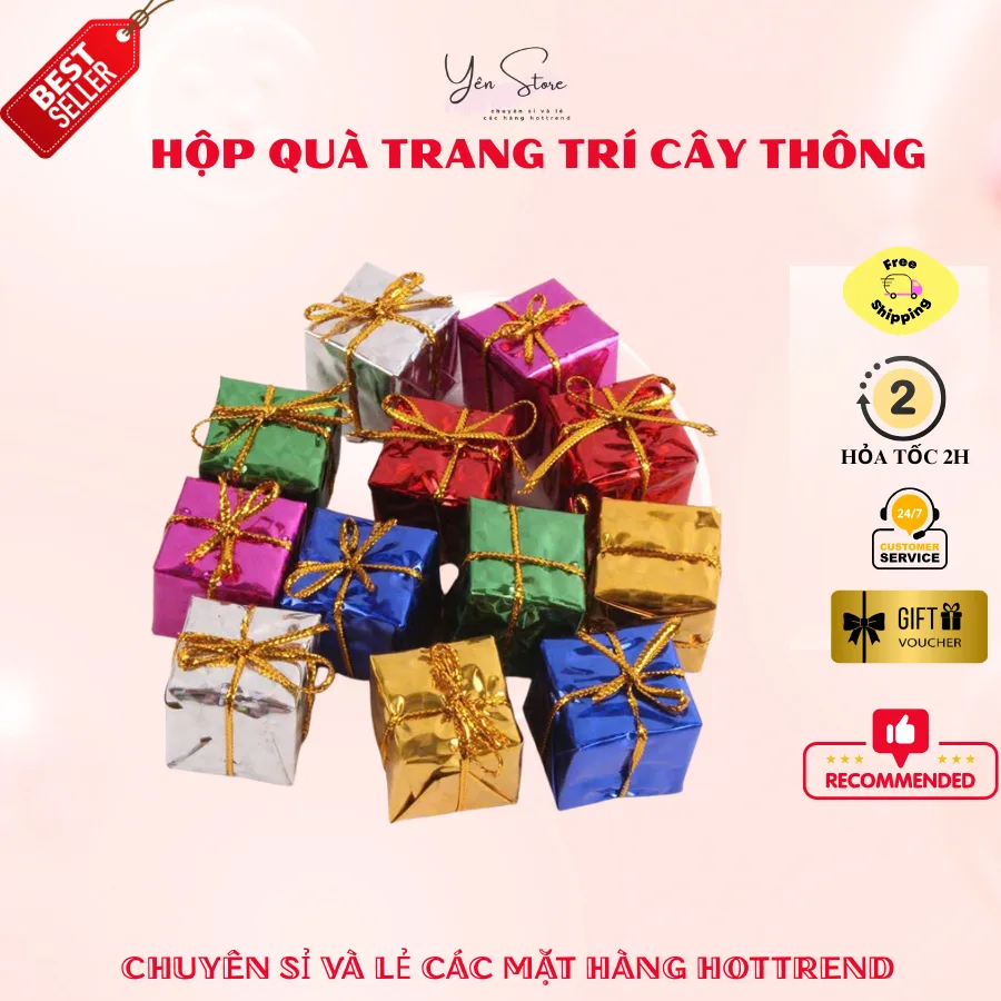 Hộp quà Trang Trí Cây Thông Giáng Xinh